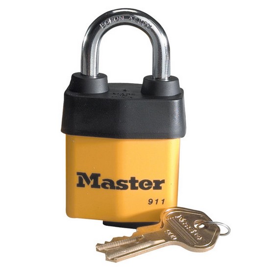 MasterLock/瑪斯特鎖 911DPF可換鎖膽塑料外殼防風雨掛鎖