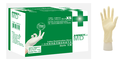 Ammex一次性使用醫(yī)用無粉乳膠檢查手套(滅菌）