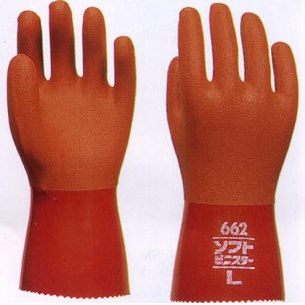 TOWA 662柔軟pvc手套（無縫針織布內(nèi)襯）
